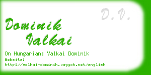 dominik valkai business card